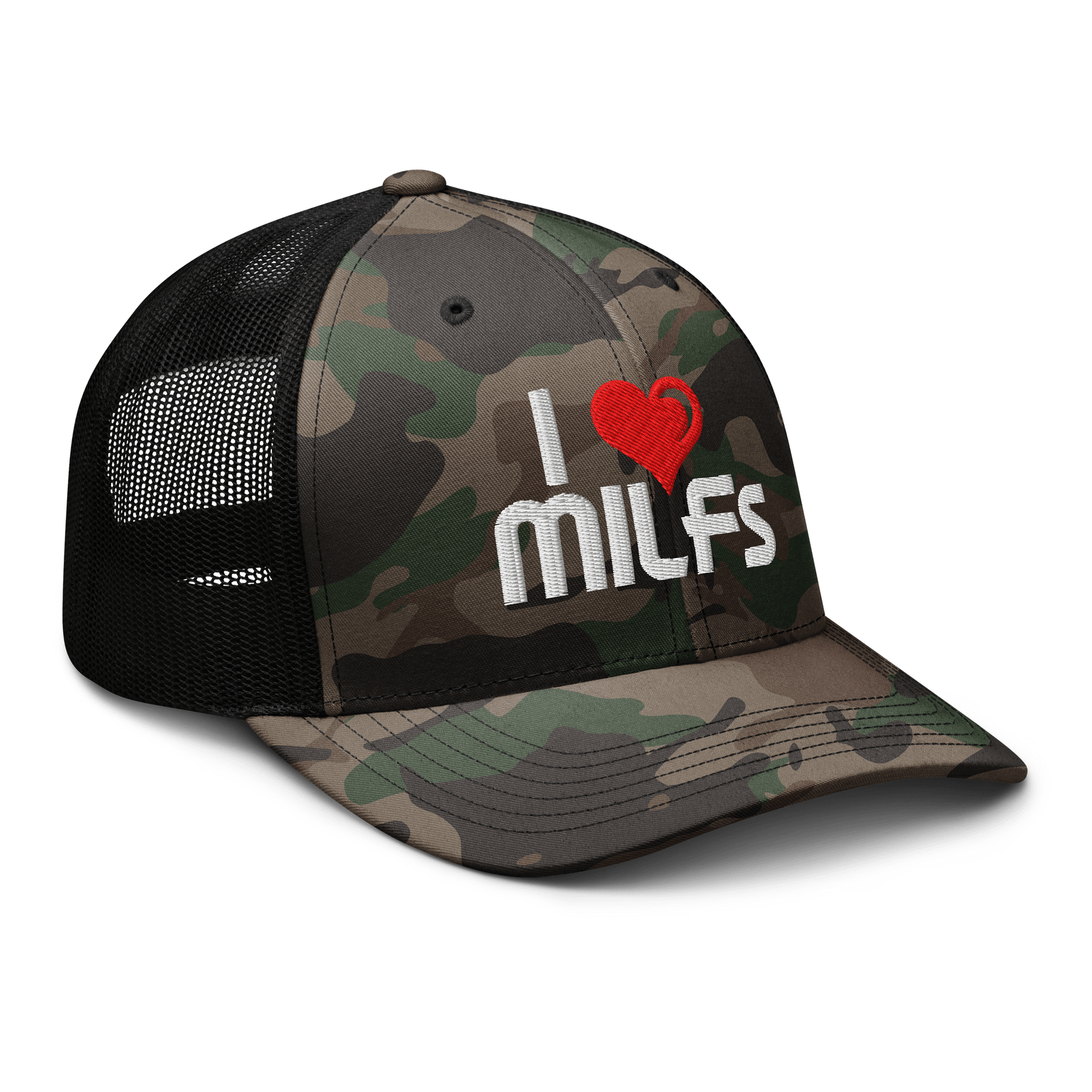 HEART MILFS Camo Trucker Hat product image (8)