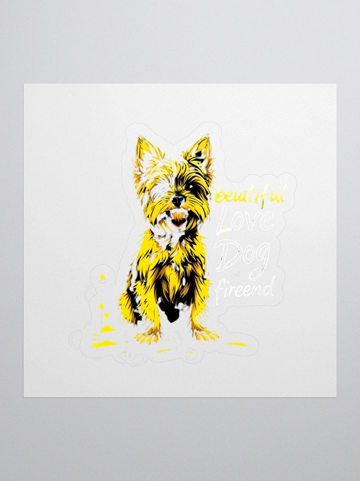 Love Dog Kiss Cut Stickers product image (1)