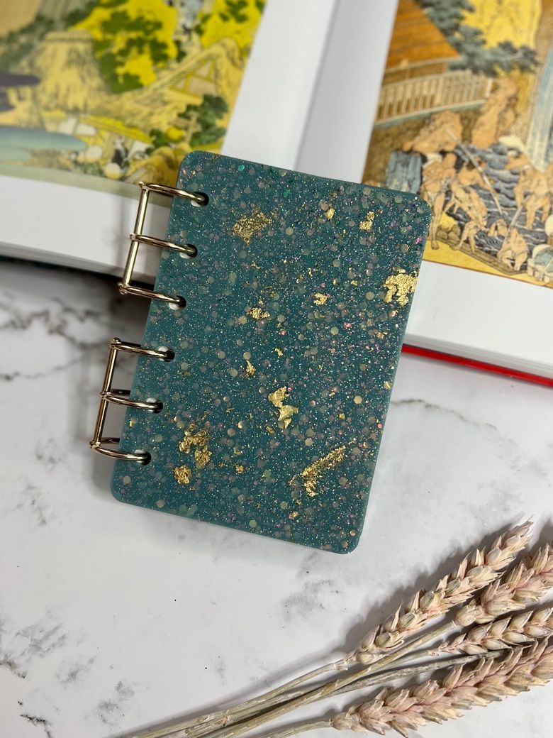 Turquoise Opal Inspired Refillable Resin Notebook product image (1)