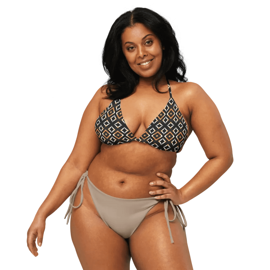 Geometric Gold Fusion Bikini Top product image (8)