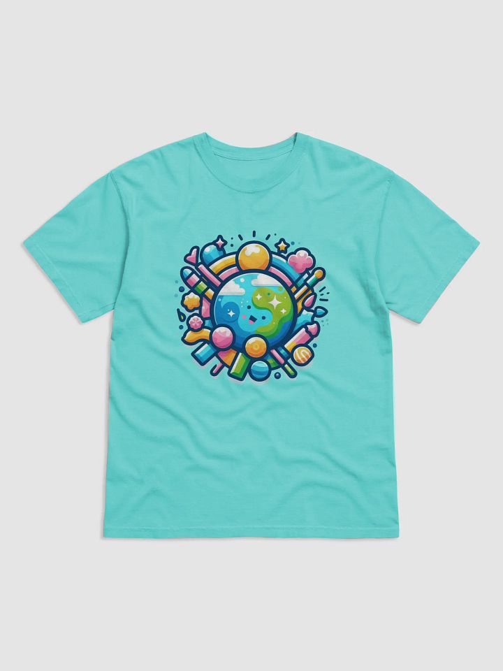Smiling Planet Cartoon T-Shirt product image (14)
