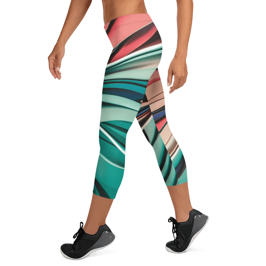 TDS Music Women's Capri Leggings with Abstract Geometric Print (XS-XL) product image (12)