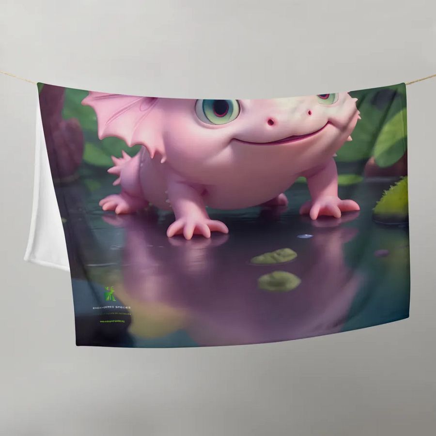 Endangered Species - Mexico - Axolotl Throw Blanket product image (10)