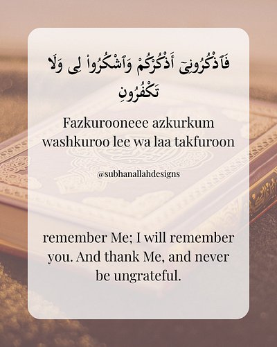 “So remember Me; I will remember you.”
- Surah Al-Baqarah (2:152)
Let this be the reminder that brings you back to dhikr toda...
