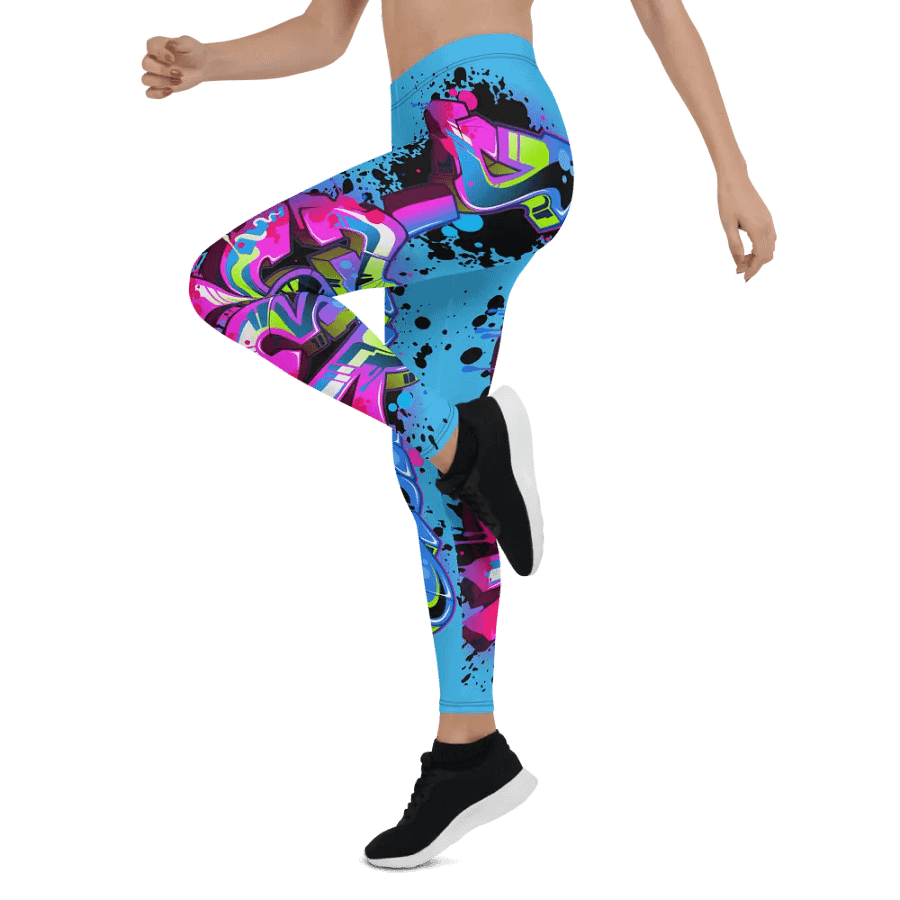 Graffiti Logo Legging Blue product image (4)