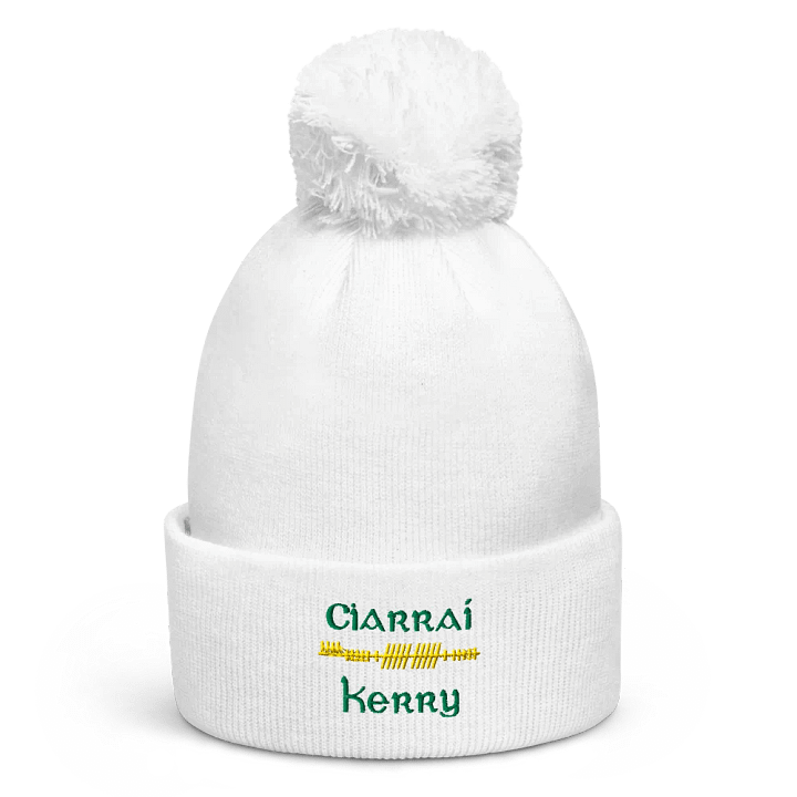 Kerry/Ciarraí Orthodox style Ogham embroidered embroidered Pom-Pom Beanie product image (5)