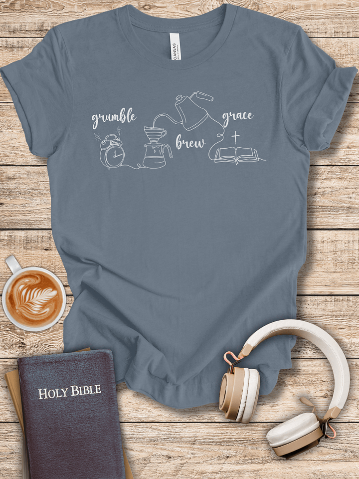 Grumble, Brew, Grace Tee – Light Print product image (1)