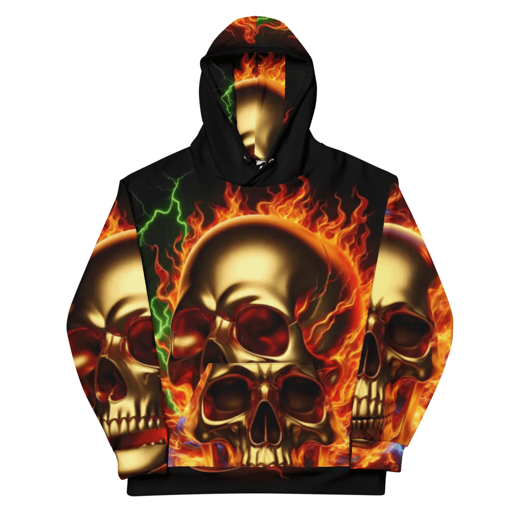 All-Over Blaze - Unisex Skull Hoodie #3 product image (11)