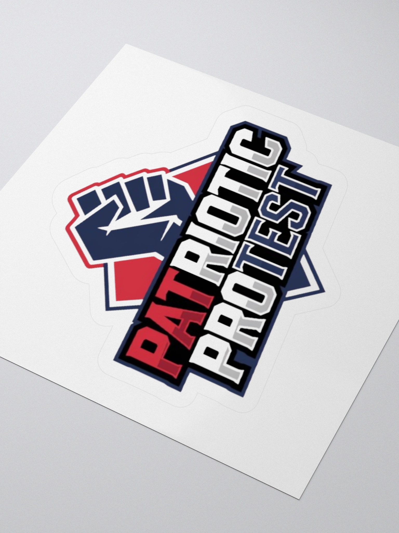 Patriotic Protest Kisscut Sticker - Raised Fist Design, Multiple Sizes Available product image (8)