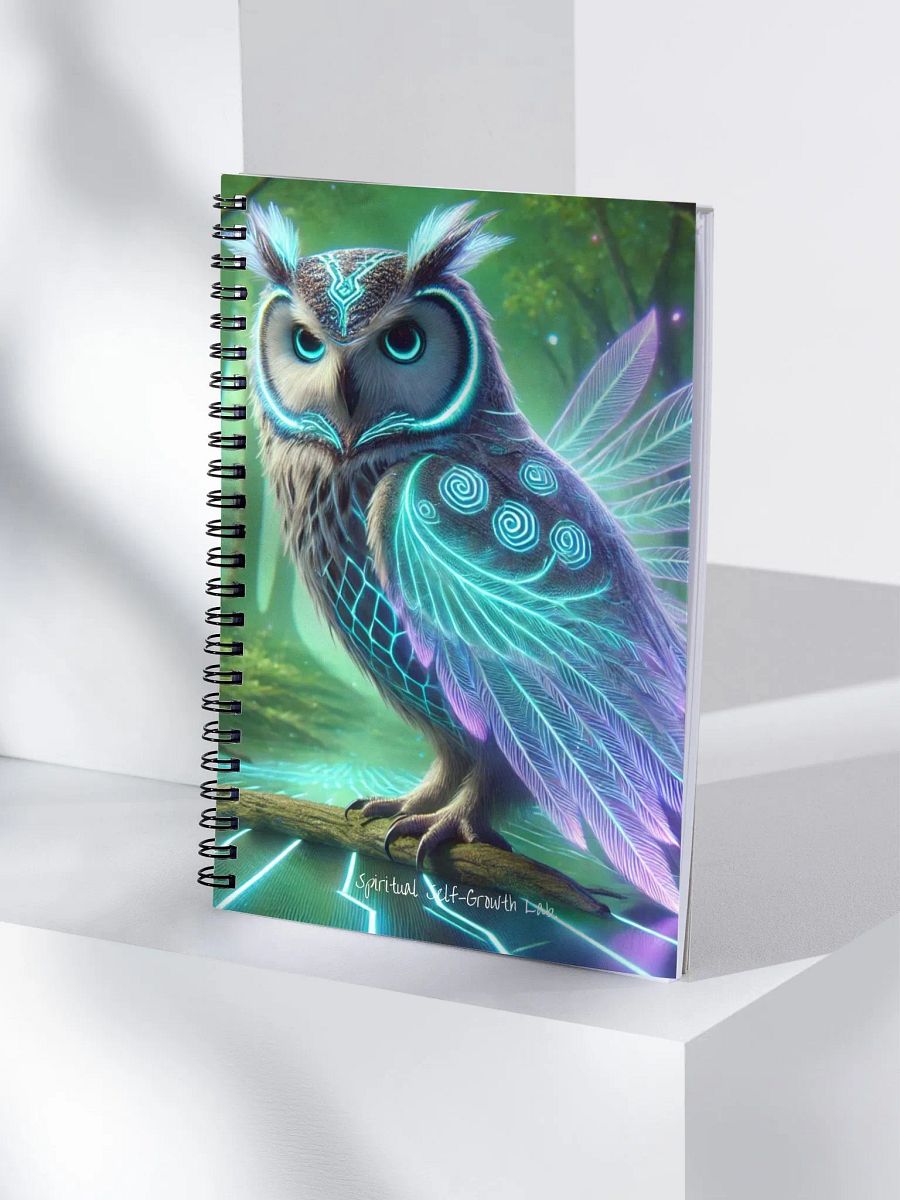 "Celestial Wisdom" Futuristic Owl Journal – A Symbol of Insight and Spiritual Balance product image (4)
