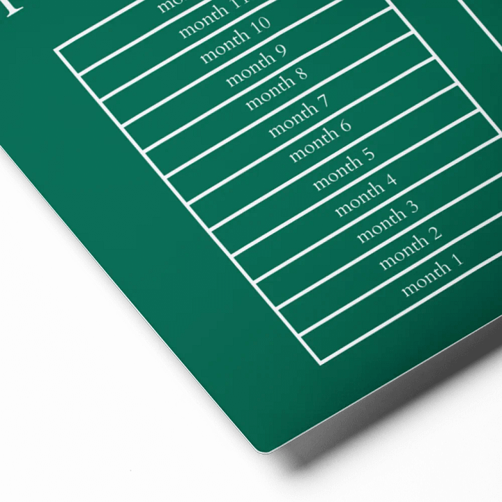 HIGHFALUTIN ANNUAL RENT TRACKER (white design 6) product image (2)