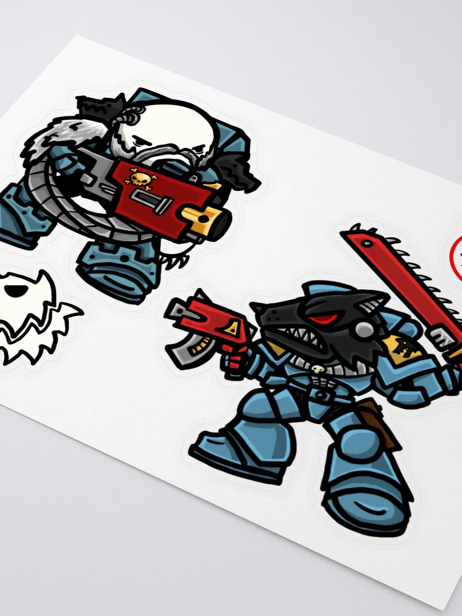 Wolfy Wolf Space Soldier Sticker Sheet product image (2)