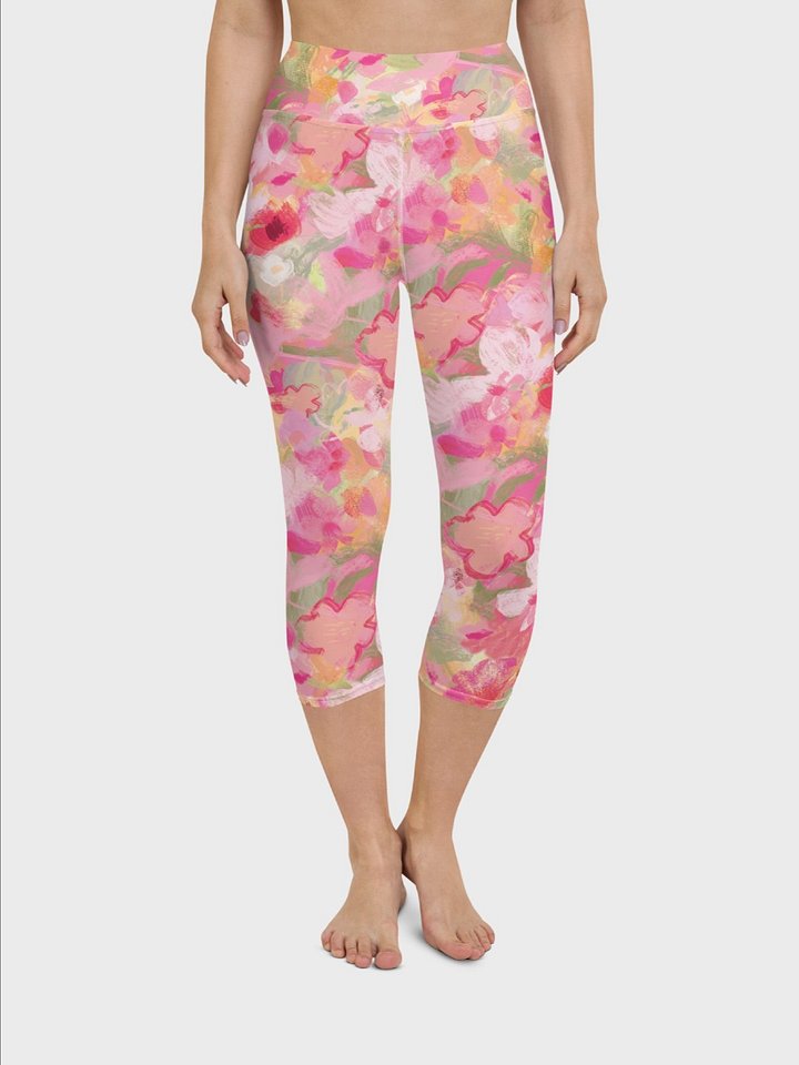 Capri Leggings "Sweet Pastel Florals of Spring" Printed product image (2)