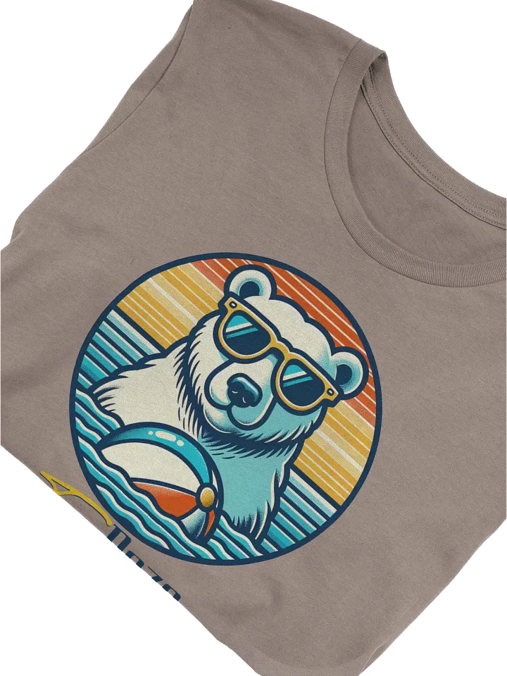 Fun daze polar bear tshirt, summer beach shirt, retro beach vibes tee, funny animal shirt, chill vibes tee, playful vacation shirt, beach day shirt product image (2)