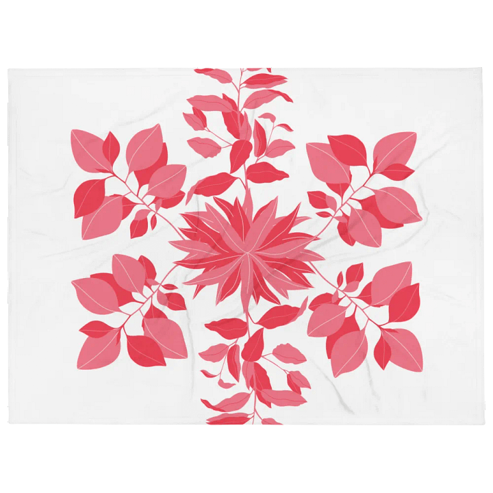 Red Leaves and Flowers - Floral Pattern Design product image (1)