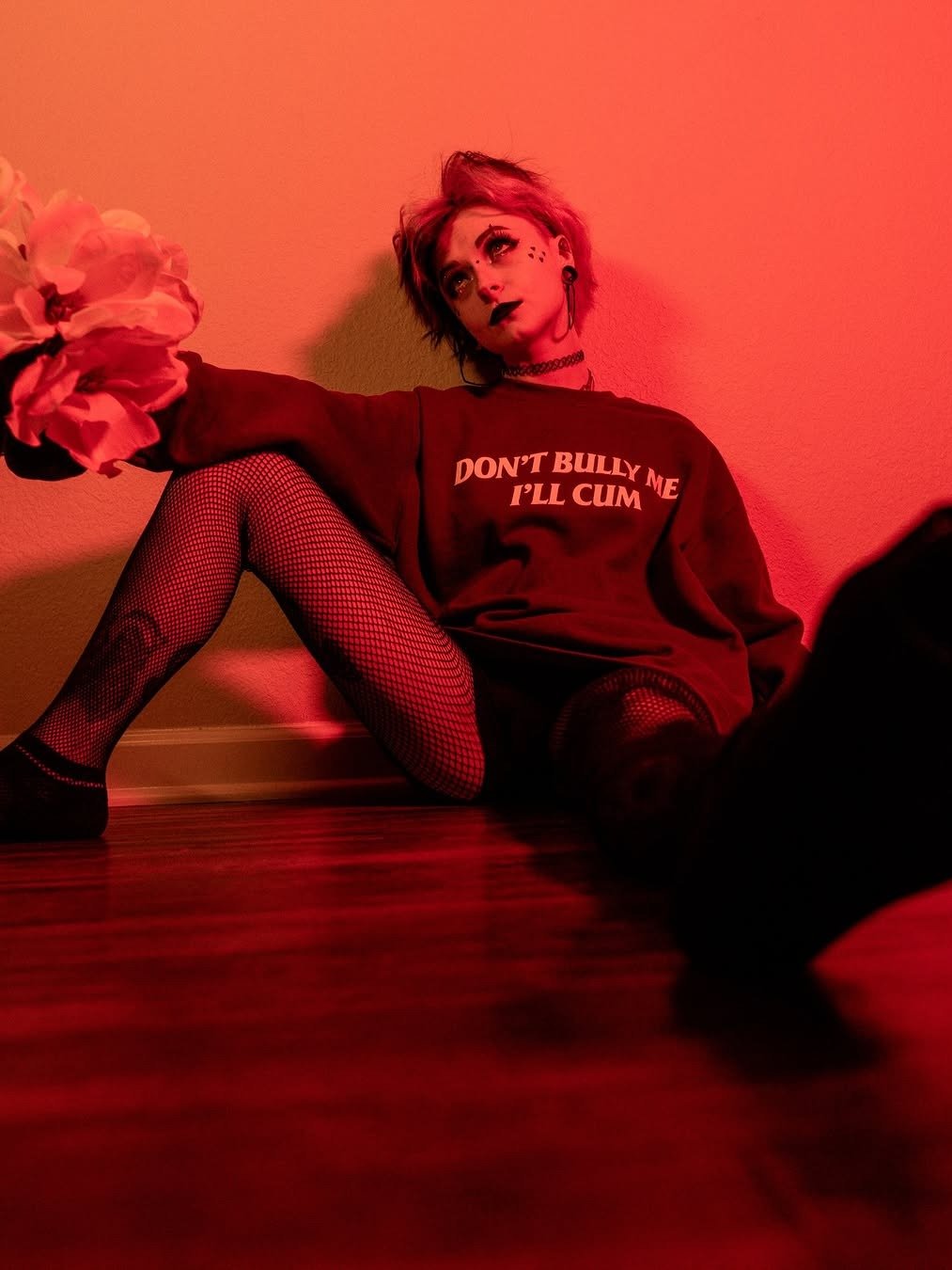 Don't bully me I'll cum - Sweatshirt (White) product image (3)