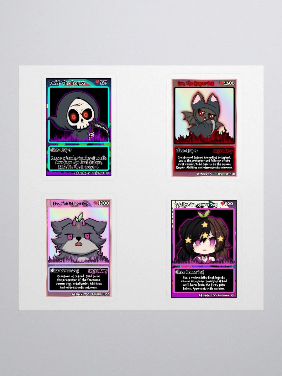The Hell Cardz Collection Large 4-Pack Stickers product image (3)