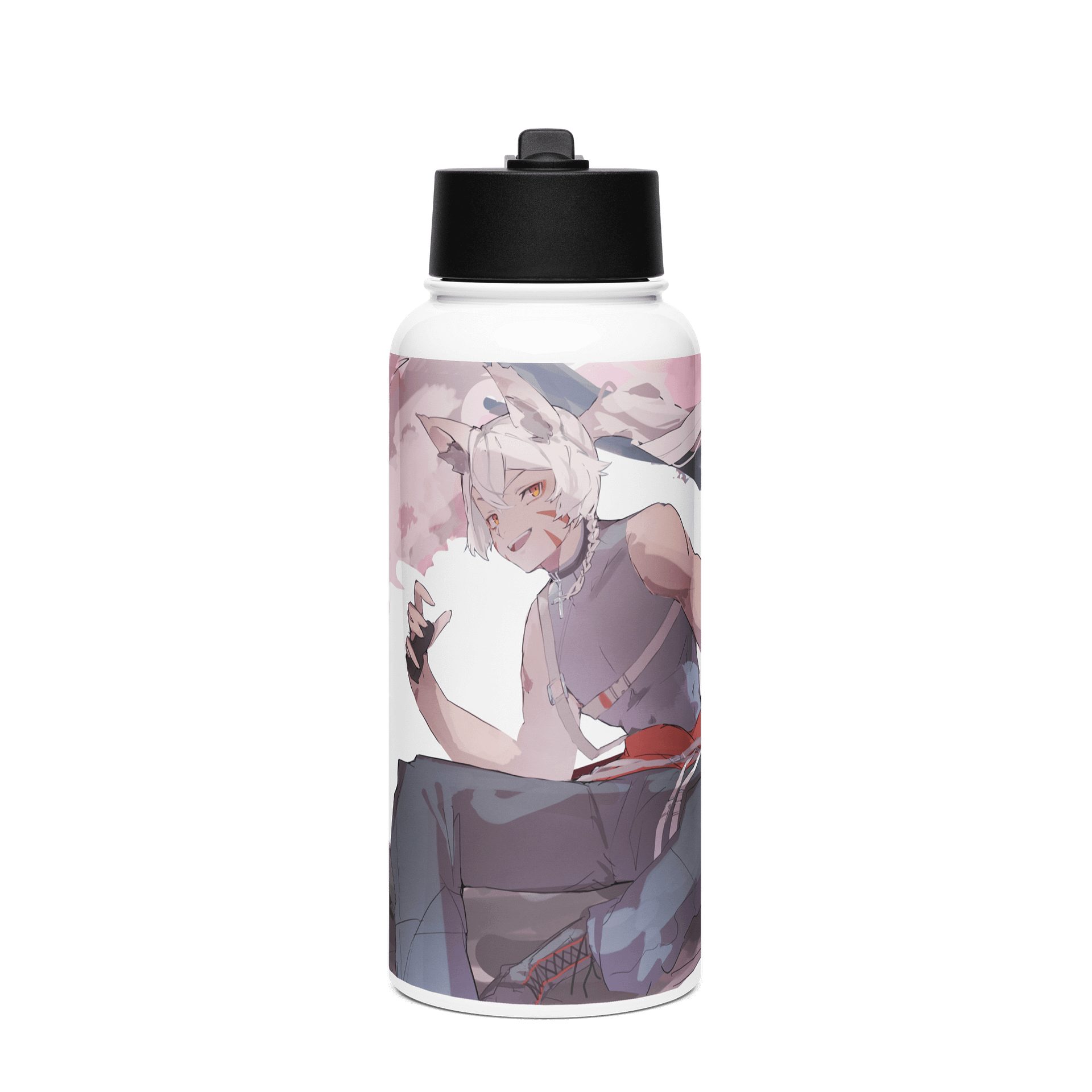 Akaishi Stainless Steel Water Bottle with a Straw Lid product image (1)