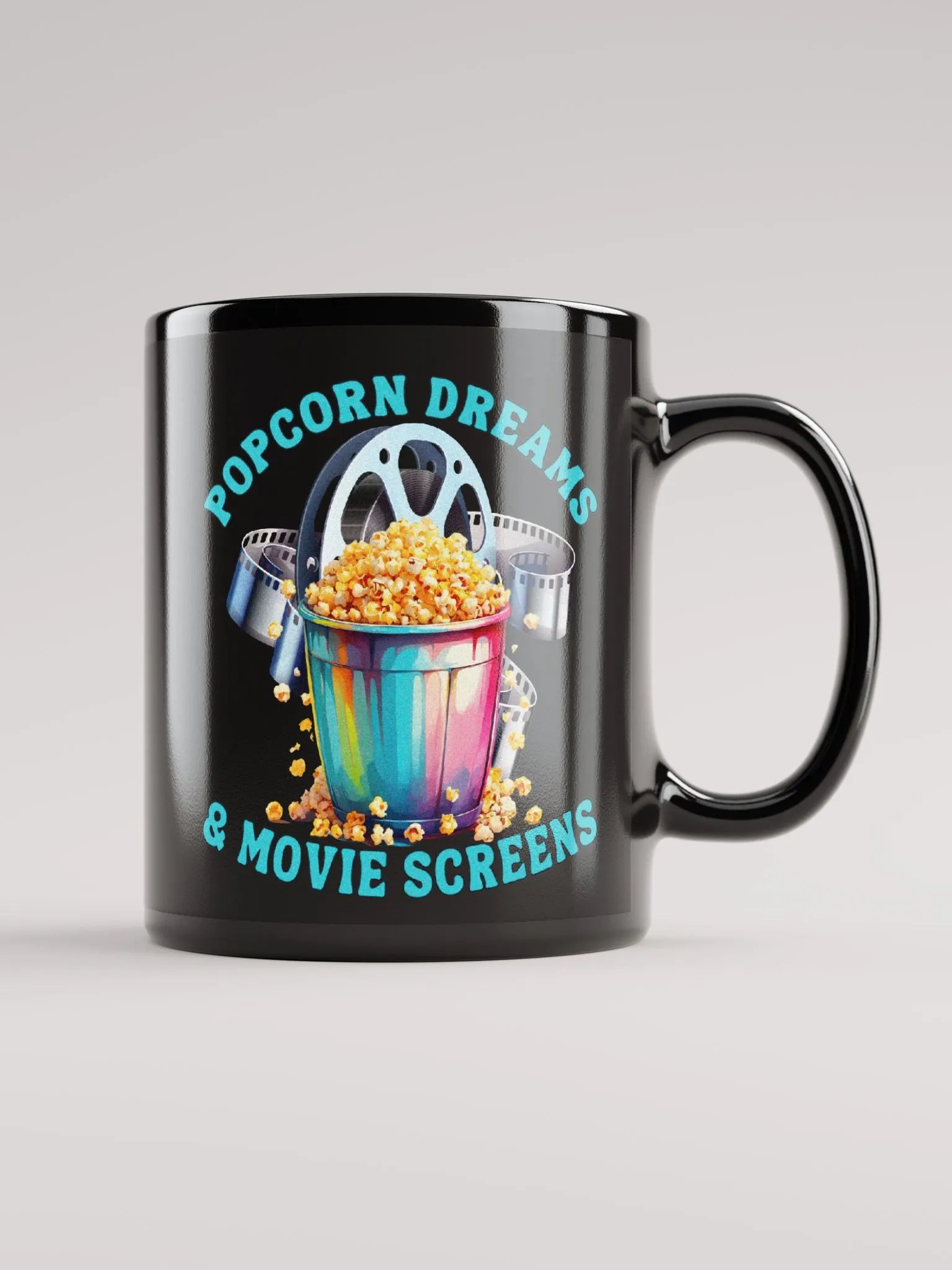 Novelty Graphic | Black Coffee Mug | Popcorn Dreams & Movie Screens product image (2)