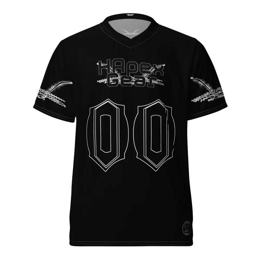 Thee Dare Dieter - Black - Recycled Unisex Sports Jersey - Black HApex Gear Black Logo product image (3)