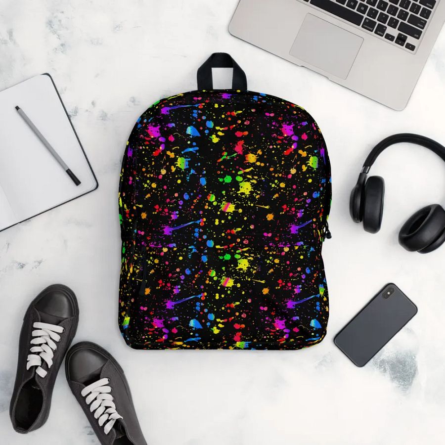 Neon Splatter Burst Backpack product image (12)