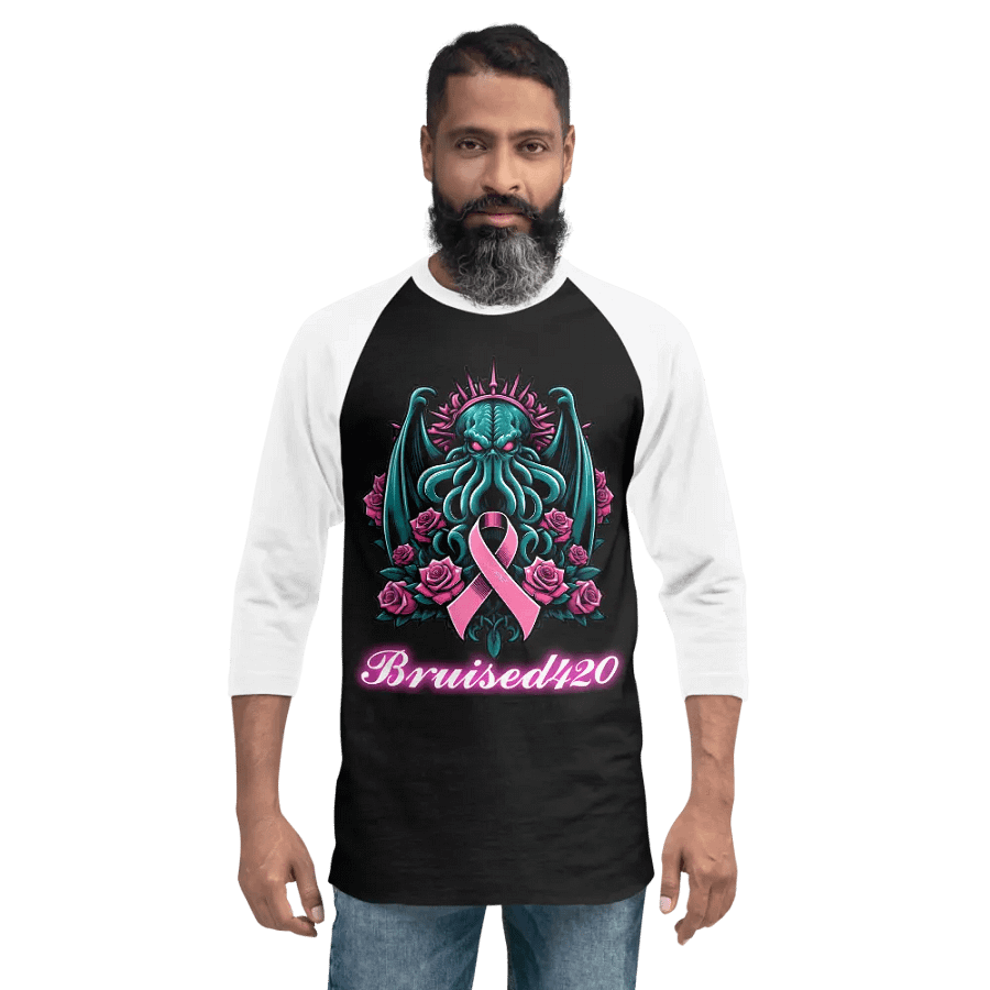 Mythical Cthulhu Protector Awareness Raglan Tee product image (6)
