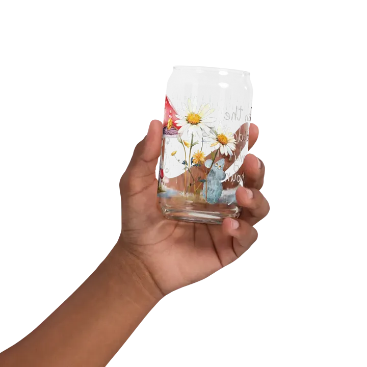 Passing Clouds: Weathering the Storm Glass Can | 16oz | Elegant Drinkware product image (2)