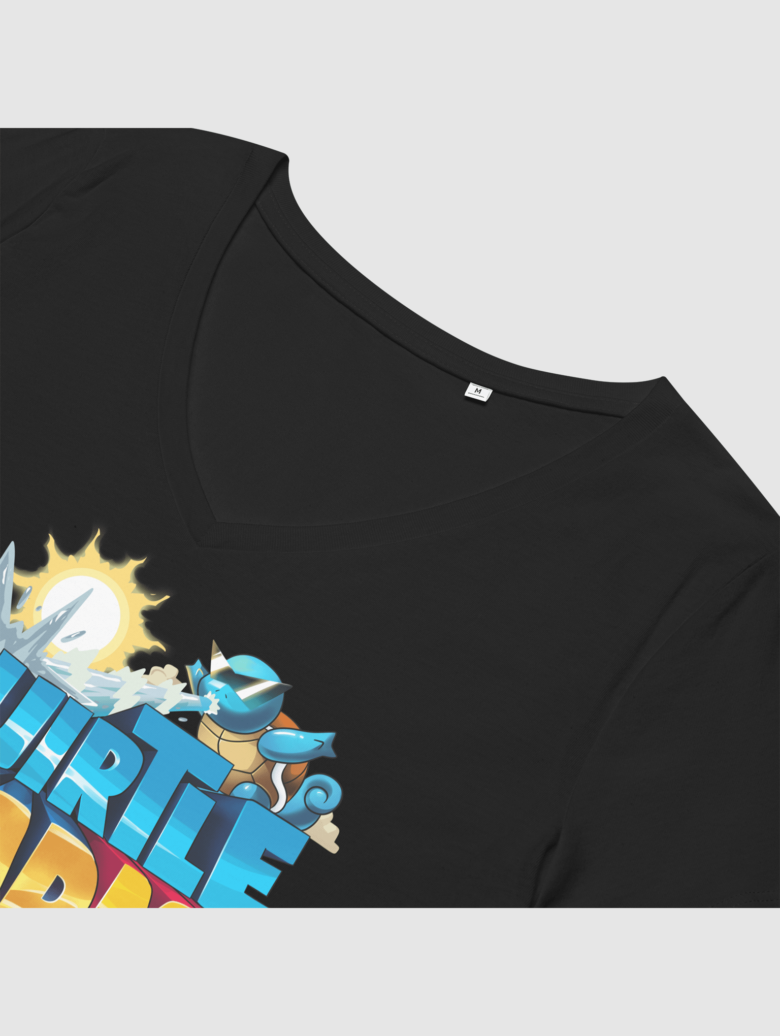 [SquirtleSquad] Women’s fitted v-neck t-shirt product image (2)