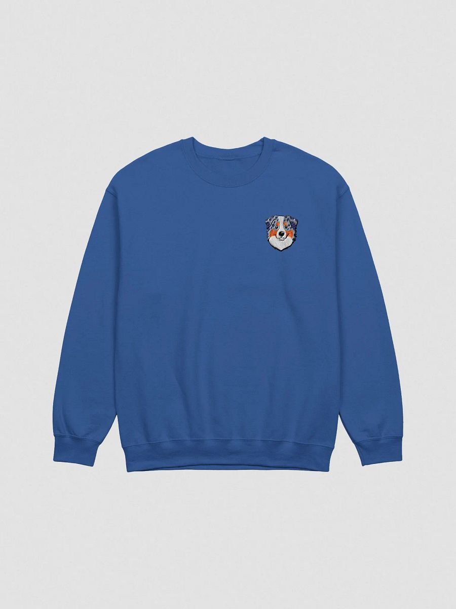 Whimsical Australian Shepherd Dog Face Crewneck Sweatshirt product image (4)