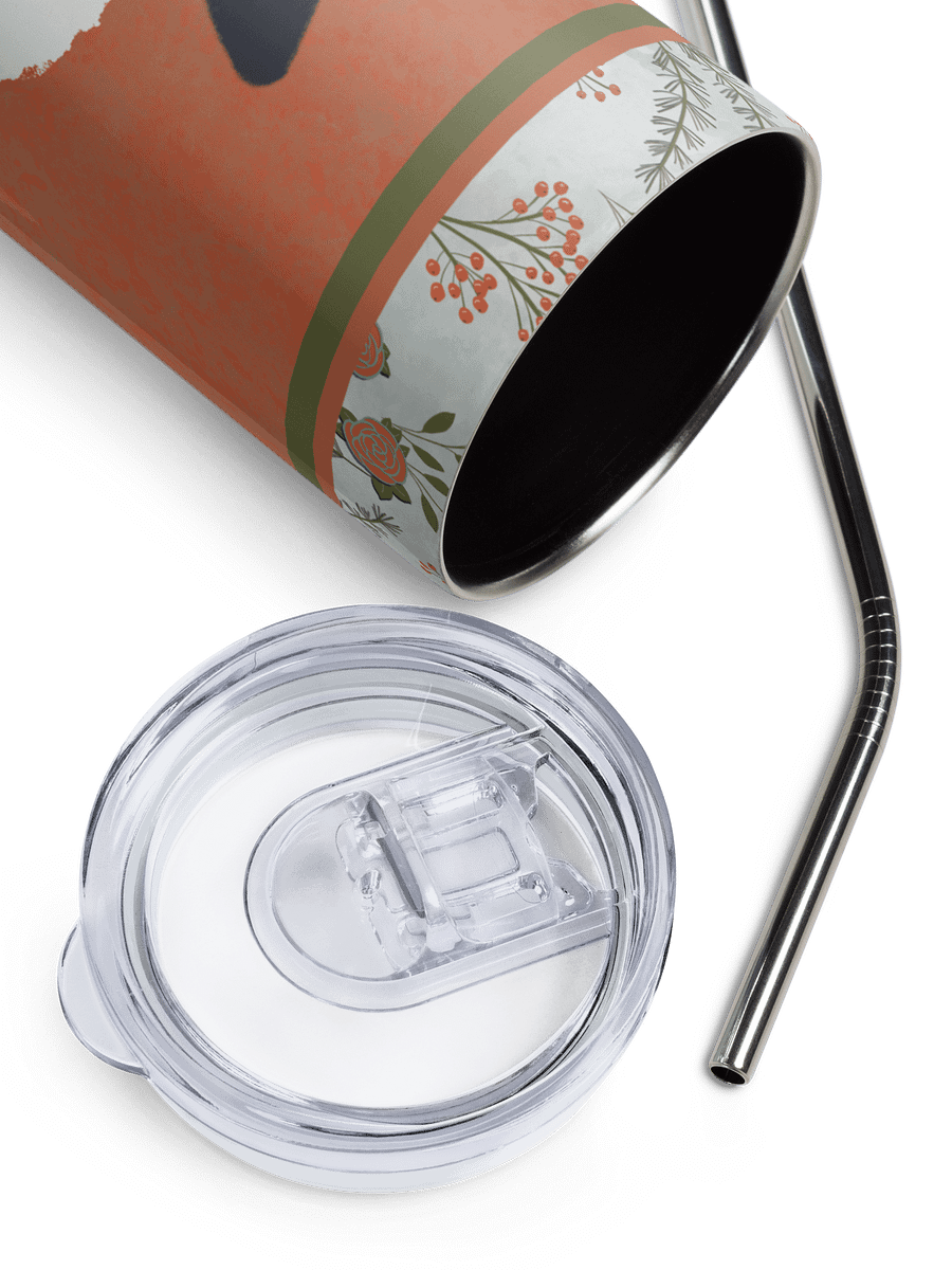 “Snowman Hello” 20-Ounce Stainless Steel Tumbler with Straw product image (9)