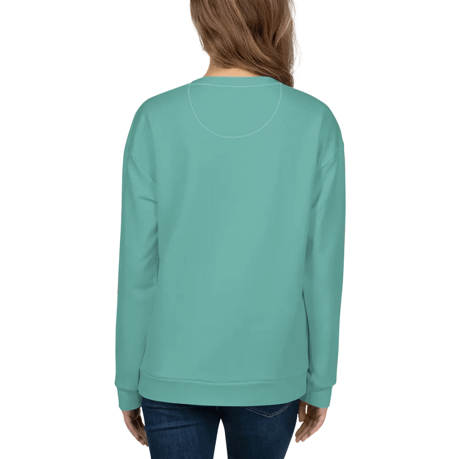 Plain Turquoise Green True Summer Unisex Recycled Polyester Heavyweight Premium Sweatshirt by Treasure Pie product image (8)