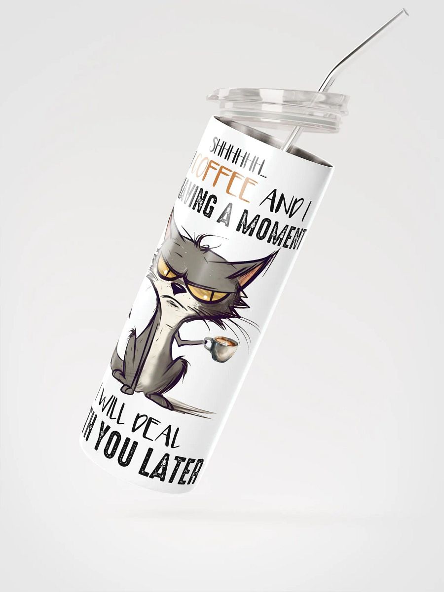 Coffee Moment Cat Tumbler: Enjoy Your Java in Peace! product image (3)