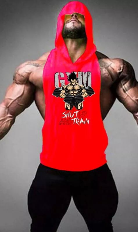 Men's Workout Hooded Tank Tops Bodybuilding Muscle T Shirt Sleeveless Gym Hoodie product image (4)