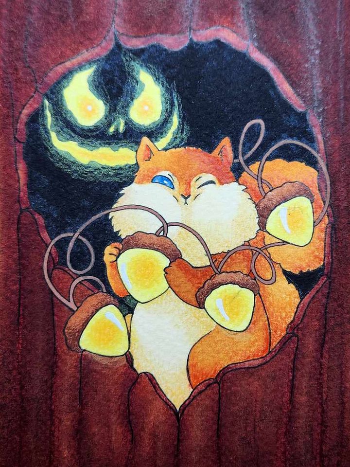 Dessin original Noël Ecureuil product image (1)