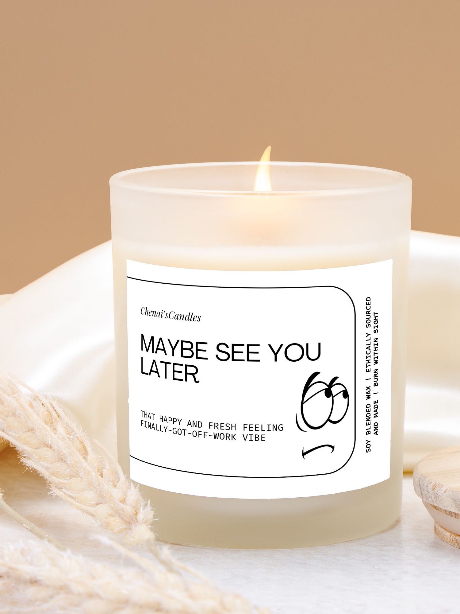 Maybe see you later Frosted Candle product image (3)