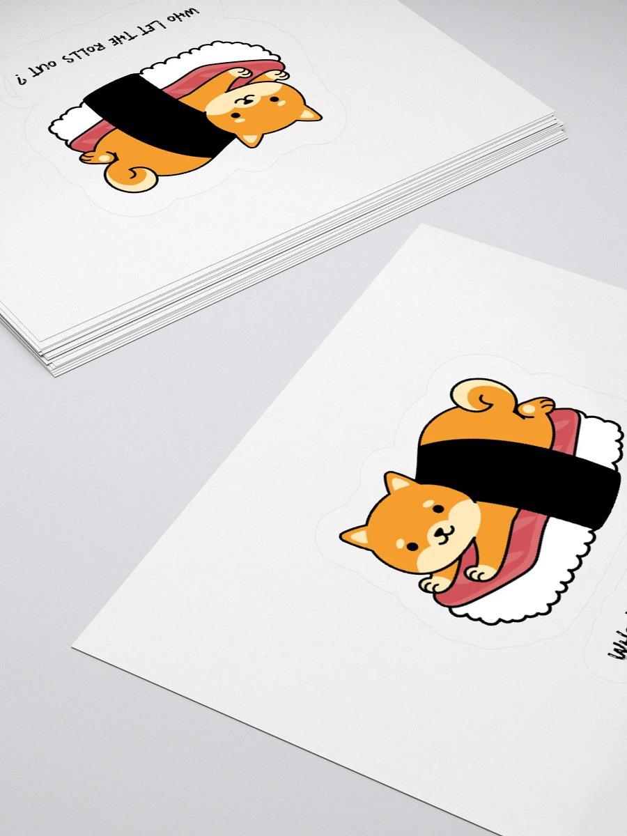 Sushi Shiba Inu Kiss Cut Stickers product image (12)