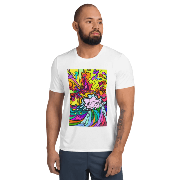 Vibrant Energy Athletic Tee - Wave at Sunset product image (1)