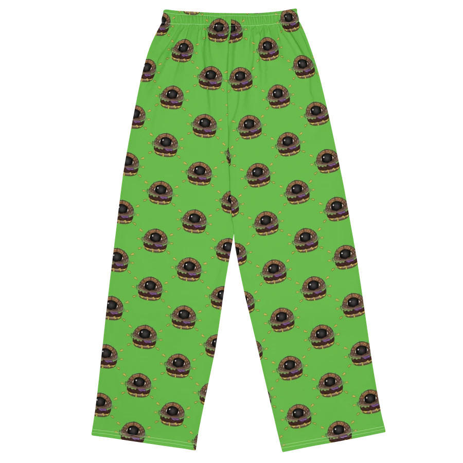 Green All-Over Eye Burger Unisex Wide-Leg Pants product image (3)
