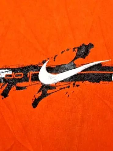 Vintage 90s Nike Center Swoosh Sweatshirt Hoodie Medium Grey Tag Orange Y2K product image (4)