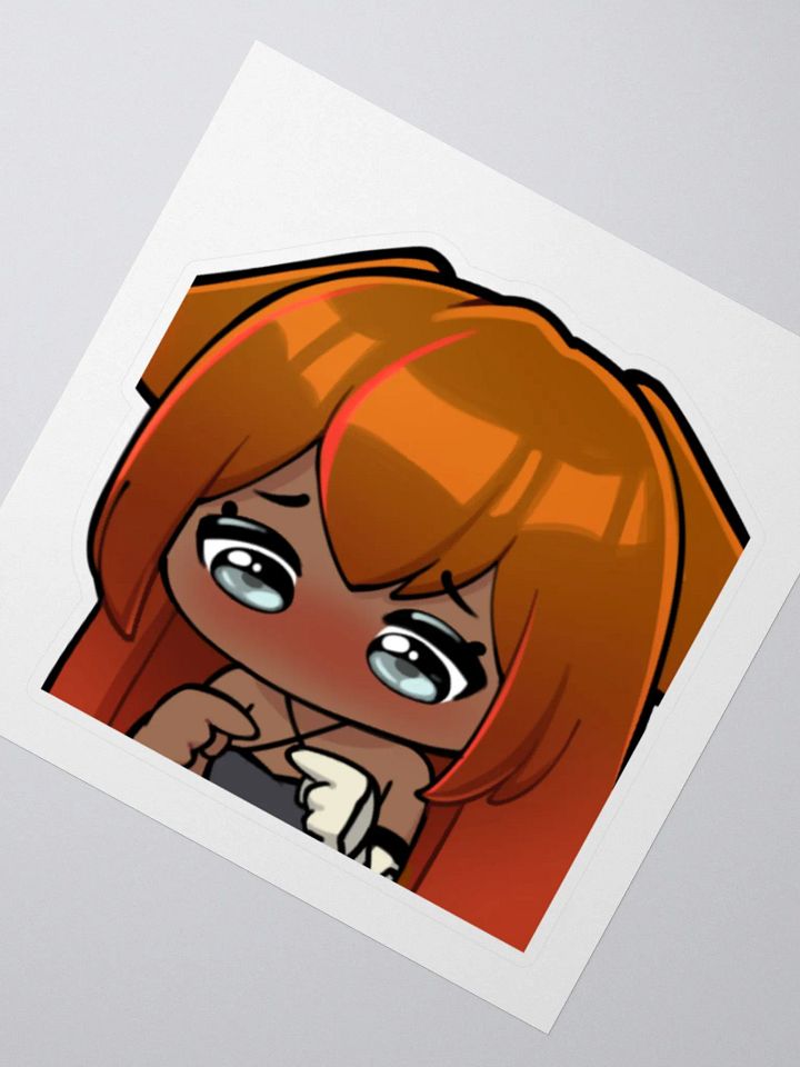 JPAG_Grey Gracidea Shy emote sticker product image (2)