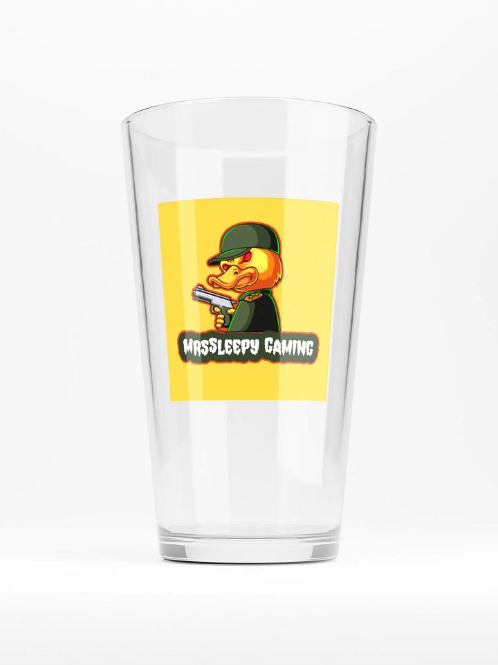 MrSleepy Gaming Angry Duck Logo Shaker Pint Glass product image (1)