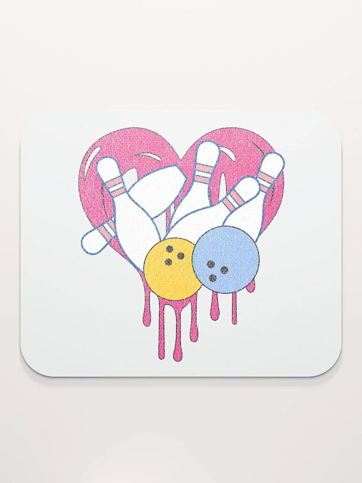Heart Bowling Strike Mouse Pad product image (2)