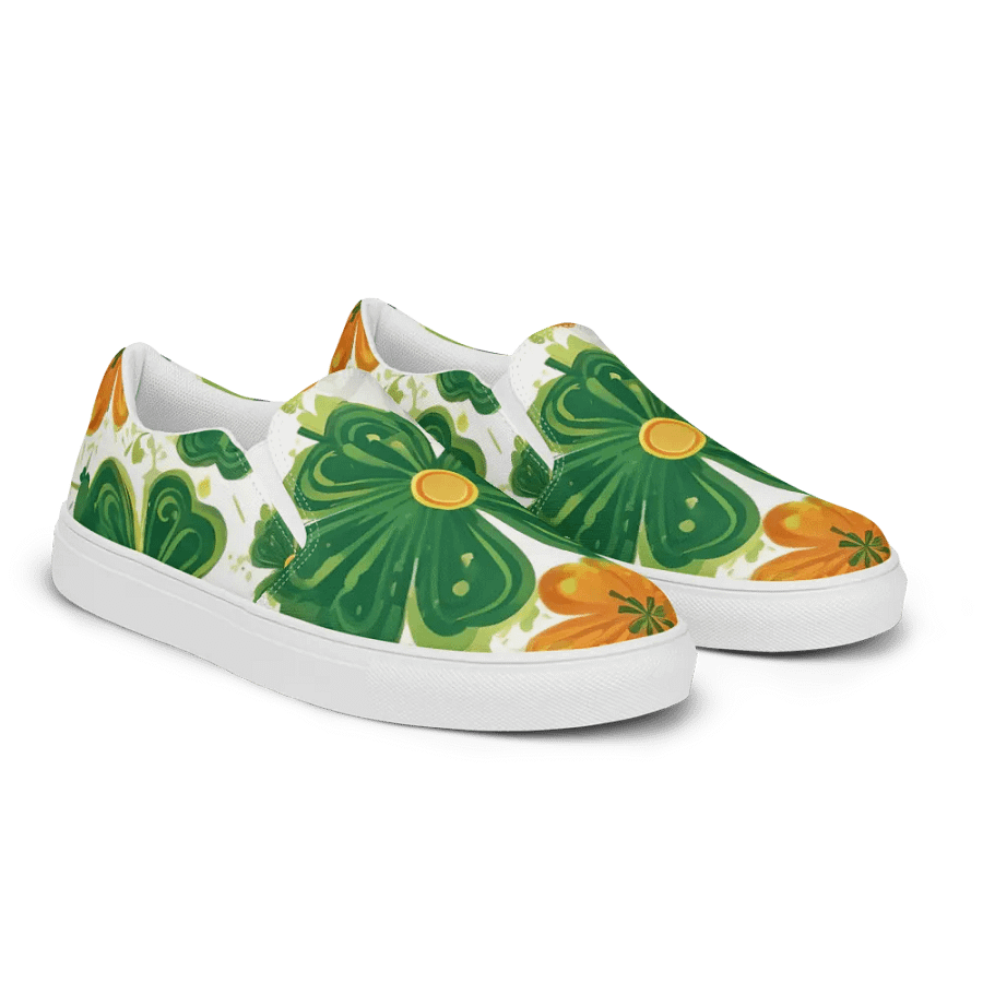 Whimsical Boho Spring Floral Slip On Canvas Shoes product image (9)