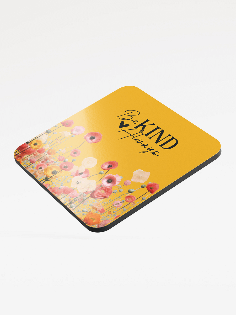 "Be Kind Always" Golden Meadow Coaster – Gloss Finish product image (3)