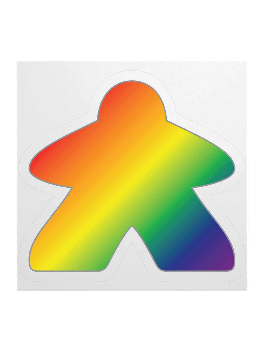 Rainbow Pride Gradient Meeple Sticker product image (2)