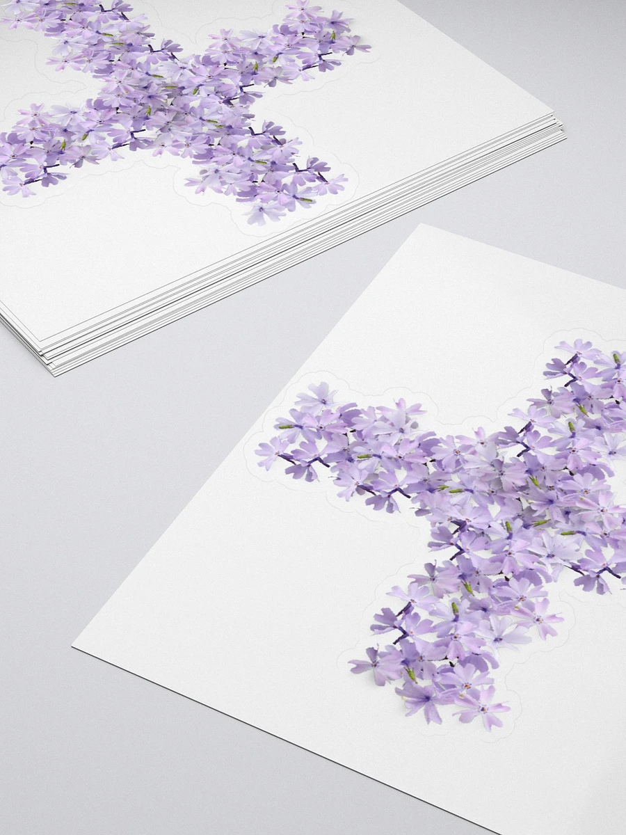 Lilac Floral Cross Sticker product image (4)