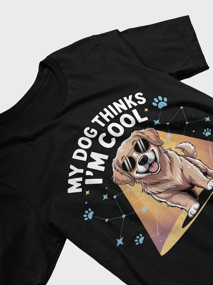 My Dog Thinks I'm Cool – Golden Retriever Cartoon T-Shirt product image (3)
