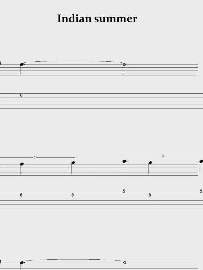 Indian summer - Guitar sheet music product image (1)