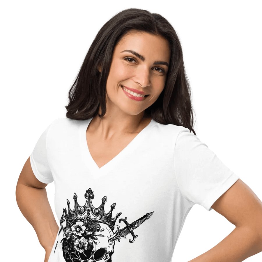 Four Horsemen Logo Bella+Canvas Women's Relaxed V-Neck T-Shirt product image (34)