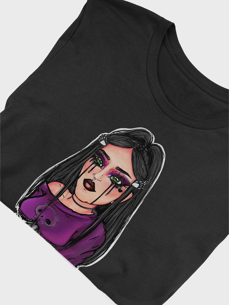 Crying SpookySnowflake Ribcage Purple Unisex Black T-Shirt product image (4)